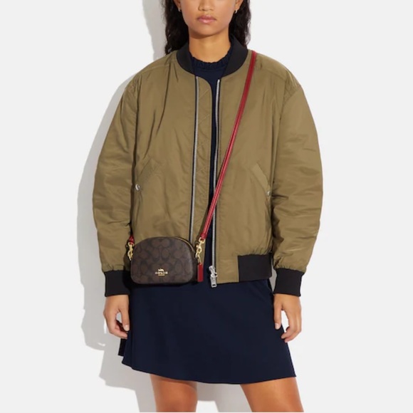 Coach Mini Serena Crossbody In Signature Canvas Bag Red - Picture 5 of 15